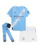 Günstige Manchester City Tijjani Reijnders #4 Heimtrikotsatz Kinder 2025-26 Kurzarm (+ Kurze Hosen)